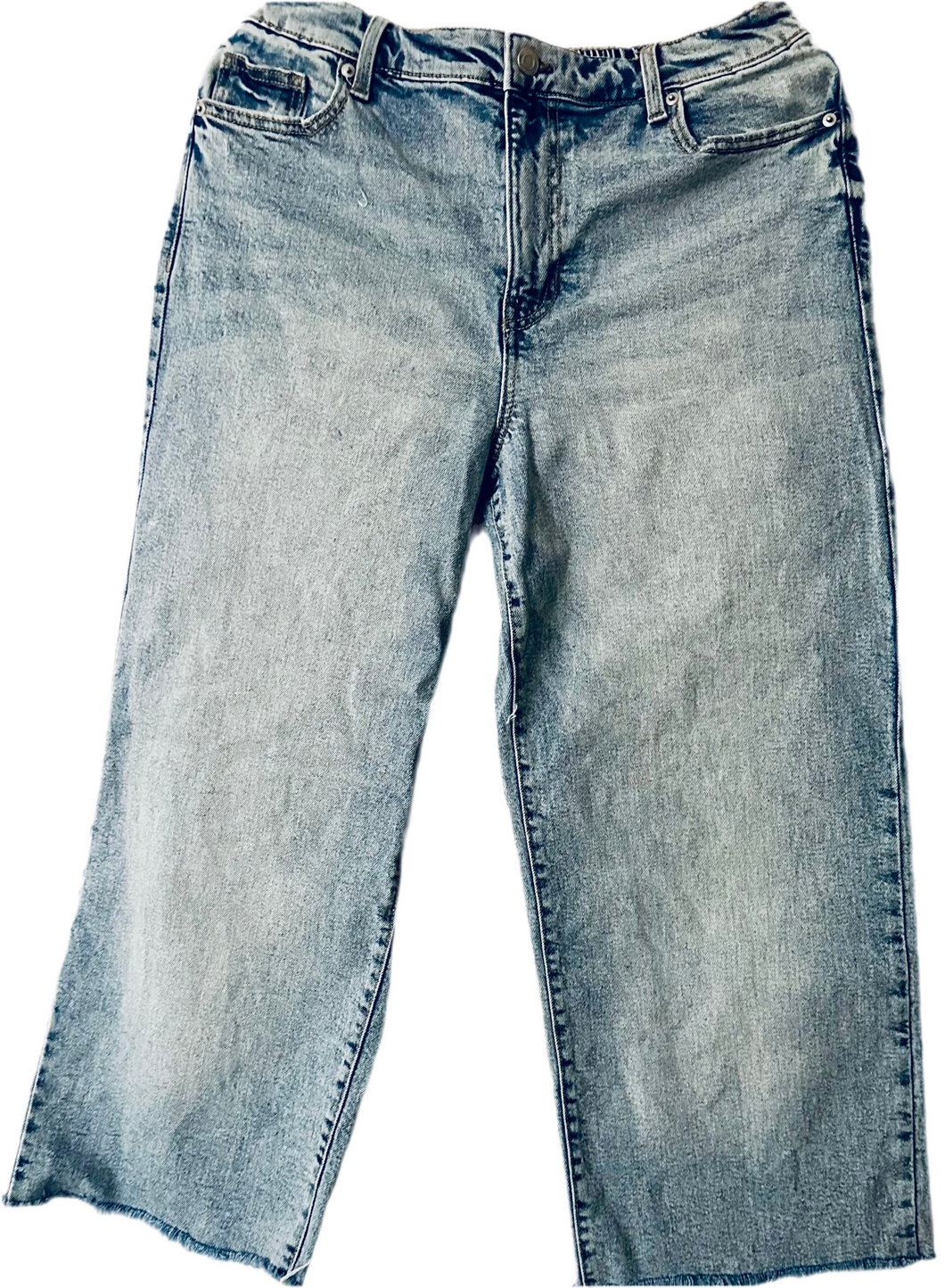 Unique Original One of a Kind Hand Dyed Distressed Deconstructed Raw Edge WOW Denim Jeans