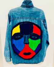 Load image into Gallery viewer, Unique Original One of a Kind Hand Painted and Distressed HUMANITY Denim Shirt - HYLAN SHOOB
