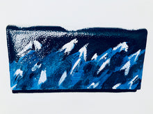 Load image into Gallery viewer, Unique Original One of a Kind Hand ﻿Painted THE OCEAN Leather RFID Wallet - HYLAN SHOOB
