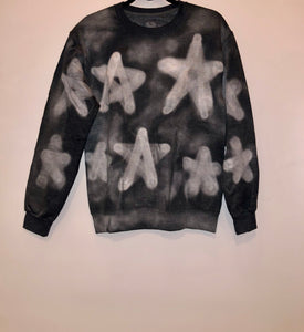 Unique Original One of a Kind Hand Painted Graffiti GALAXY Sweatshirt