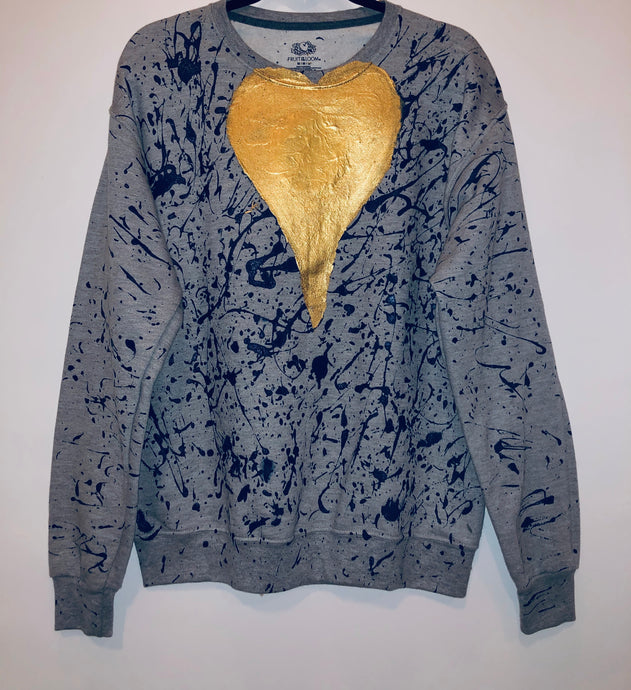 Unique Original One of a Kind Hand Painted LIVE AND LOVE Sweatshirt - HYLAN SHOOB