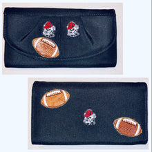 Load image into Gallery viewer, Unique Original One of a Kind Hand Appliquéd GO DAWGS Nylon RFID Wallet - HYLAN SHOOB
