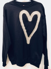 Load image into Gallery viewer, Unique Original One of a Kind Hand Painted Graffiti HEART OF GOLD Sweatshirt - HYLAN SHOOB
