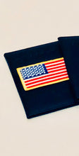 Load image into Gallery viewer, Unique Original One of a Kind Hand Appliquéd Black Leather Passport Holder - HYLAN SHOOB
