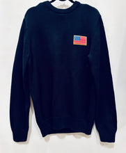 Load image into Gallery viewer, Unique Original One of a Kind Hand Appliquéd Navy Blue American Flag 🇺🇸 Sweater
