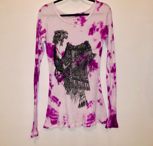 Unique Original One of a Kind Hand Dyed PURPLE CAMEL T-Shirt