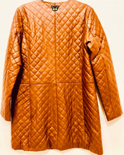 Load image into Gallery viewer, Unique Original One of a Kind Hand Appliquéd TRANSFORM AND FLY Quilted Leather Trench Coat - HYLAN SHOOB
