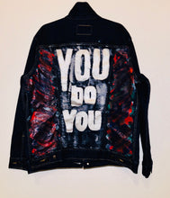 Load image into Gallery viewer, Unique Original One of a Kind Hand Painted YOU DO YOU Denim Jacket
