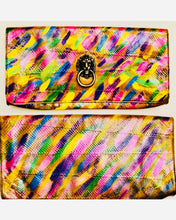 Load image into Gallery viewer, Unique Original One of a Kind Hand Appliquéd and Painted THE LION Clutch Handbag
