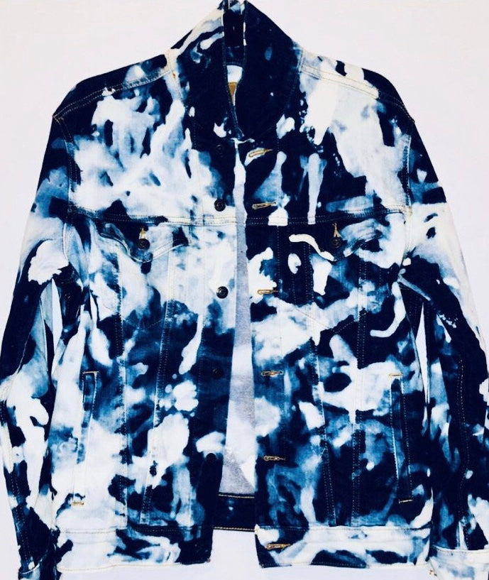 Unique Original One of a Kind Hand Dyed EVERY NIGHT Denim Jacket