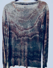 Load image into Gallery viewer, Unique Original One of a Kind Hand Dyed and Bleached FAITH Sweater
