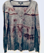 Load image into Gallery viewer, Unique Original One of a Kind Hand Dyed and Bleached X MARKS THE SPOT Sweater - HYLAN SHOOB
