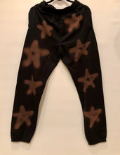 Load image into Gallery viewer, Unique Original One of a Kind Hand Painted Graffiti ROSE GOLD STARS Sweatpants
