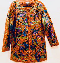 Load image into Gallery viewer, Unique Original One of a Kind Hand Painted PEACEFUL Quilted Leather Trench Coat - HYLAN SHOOB
