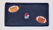 Load image into Gallery viewer, Unique Original One of a Kind Hand Appliquéd GO DAWGS Nylon RFID Wallet - HYLAN SHOOB
