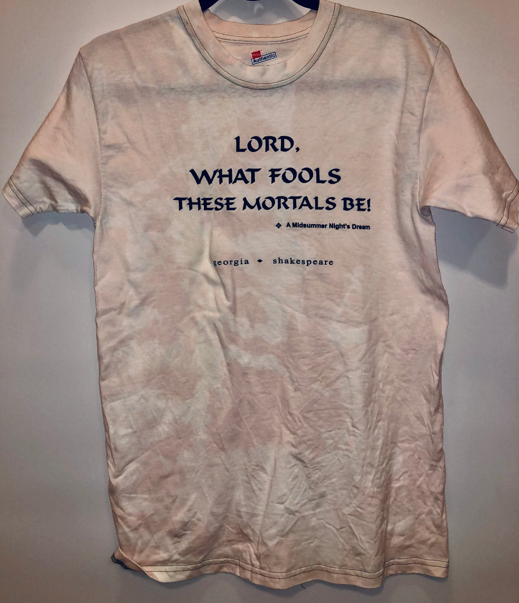 Unique Original One of a Kind Hand Dyed and Distressed SHAKESPEARE T-Shirt