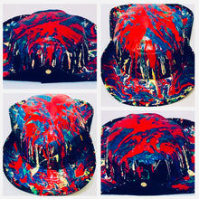 Load image into Gallery viewer, Unique Original One of a Kind Hand Painted LIVING IN COLOR Vintage Hat - HYLAN SHOOB
