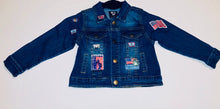 Load image into Gallery viewer, Unique Original One of a Kind Hand Appliquéd I PLEDGE ALLEGIANCE Children&#39;s Denim Jacket - HYLAN SHOOB
