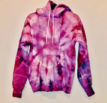 Load image into Gallery viewer, Unique Original One of a Kind Hand Dyed PINK ICE Hoodie Sweatshirt
