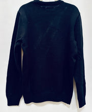 Load image into Gallery viewer, Unique Original One of a Kind Hand Appliquéd Monogrammed Black Sweater-CAN BE PERSONALIZED
