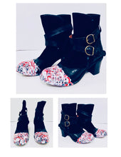 Load image into Gallery viewer, Unique Original One of a Kind Hand Painted FREEDOM Suede and Leather Boots - HYLAN SHOOB
