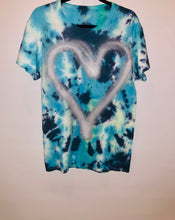 Load image into Gallery viewer, Unique Original One of a Kind Hand Dyed and Graffiti Painted BIG LOVE T-Shirt - HYLAN SHOOB
