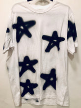 Load image into Gallery viewer, Unique Original One of a Kind Hand Painted BLACK STARS T-Shirt
