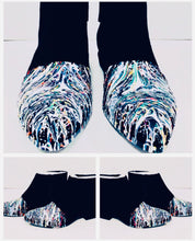 Load image into Gallery viewer, Unique Original One of a Kind Hand Painted INSPIRE Suede Ankle Boots - HYLAN SHOOB
