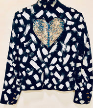 Load image into Gallery viewer, Unique Original One of a Kind Hand Appliquéd and Painted HEART AND SOUL Jacket - HYLAN SHOOB
