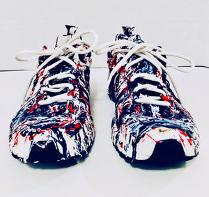 Unique Original One of a Kind Hand Painted AMERICA Sneakers - HYLAN SHOOB