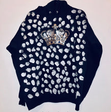 Load image into Gallery viewer, Unique Original One of a Kind Hand Painted and Appliquéd CROWNING GLORY Hoodie Sweatshirt
