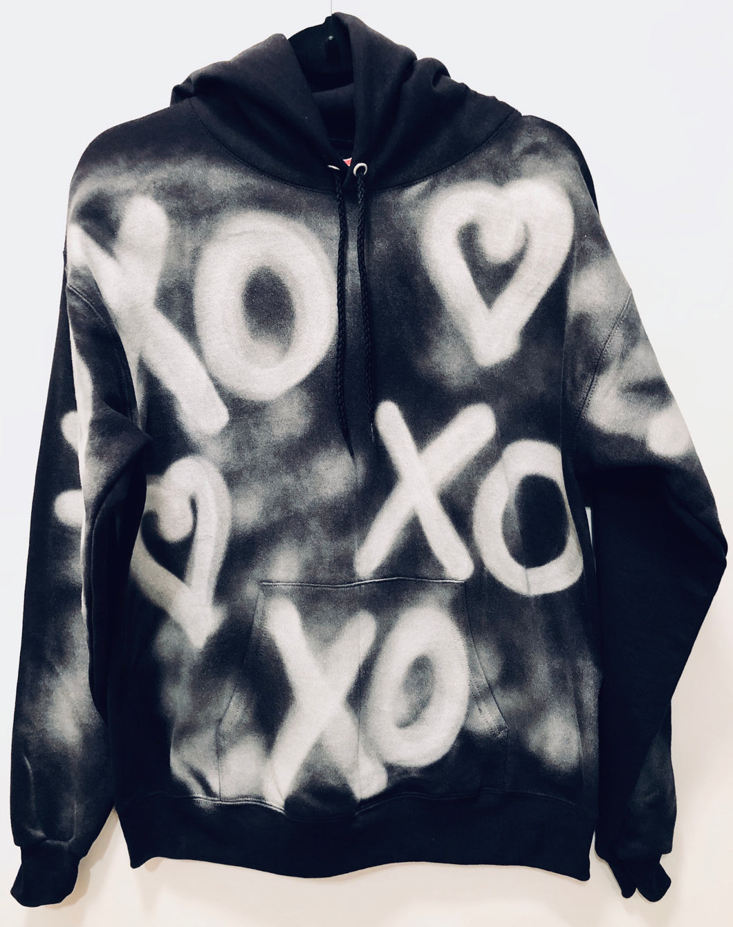 Unique Original One of a Kind Graffiti Hand Painted XO XO XO Sweatshirt - HYLAN SHOOB