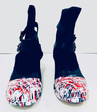 Load image into Gallery viewer, Unique Original One of a Kind Hand Painted FREEDOM Suede and Leather Boots - HYLAN SHOOB
