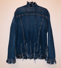 Load image into Gallery viewer, Unique Original One of a Kind Hand CARWASH Dyed and Distressed Denim Jacket
