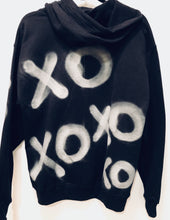 Load image into Gallery viewer, Unique Original One of a Kind Hand Painted Graffiti XO Hoodie Zip-Front Sweatshirt - HYLAN SHOOB
