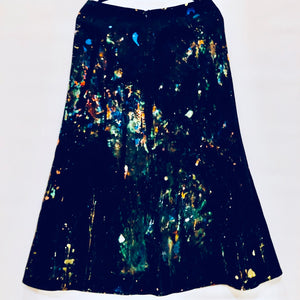 Unique Original One of a Kind Hand Painted CLARITY AMID CONFUSION Maxi Skirt - HYLAN SHOOB