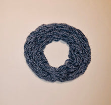 Load image into Gallery viewer, Unique Original One of a Kind Hand Knitted BEAUTIFUL BLUE 100% Cotton Infinity Scarf
