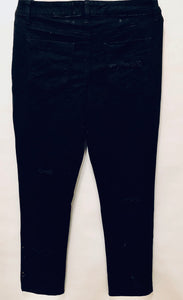 Unique Original One of a Kind Hand Painted, Distressed, and Textured DICHOTOMY Jeans - HYLAN SHOOB