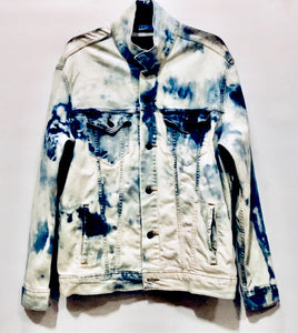 Unique Original One of a Kind Hand Painted and Distressed OPEN YOUR HEART Denim Jacket