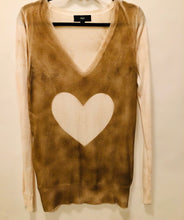 Load image into Gallery viewer, Unique Original One of a Kind Hand Painted OPEN HEART Sweater
