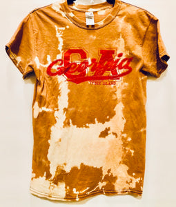 Unique Original One of a Kind Hand Dyed and Distressed GEORGIA T-Shirt - HYLAN SHOOB