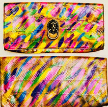 Load image into Gallery viewer, Unique Original One of a Kind Hand Appliquéd and Painted THE LION Clutch Handbag
