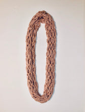 Load image into Gallery viewer, Unique Original One of a Kind Hand Knitted Light PINK ROSE 100% Cotton Infinity Scarf
