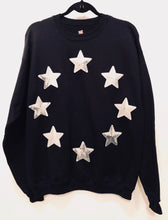 Load image into Gallery viewer, Unique Original One of a Kind Hand Appliquéd SUPERSTAR Sweatshirt - HYLAN SHOOB
