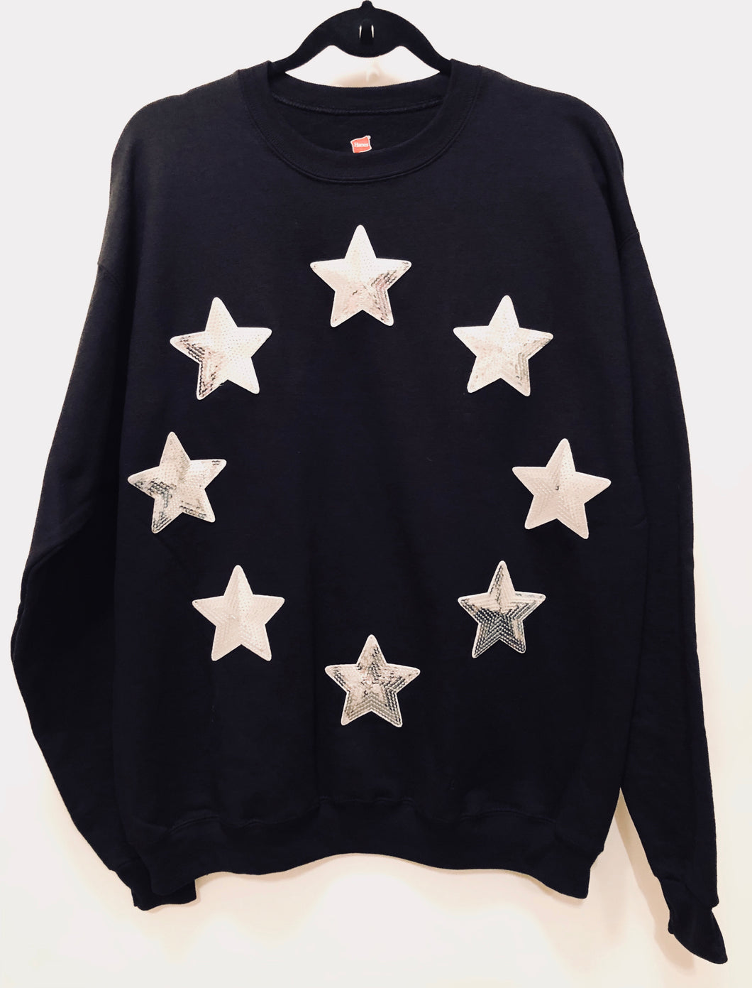 Unique Original One of a Kind Hand Appliquéd SUPERSTAR Sweatshirt - HYLAN SHOOB