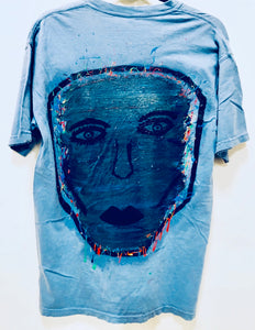 Unique Original One of a Kind Hand Painted THE FACE Hanes T-Shirt