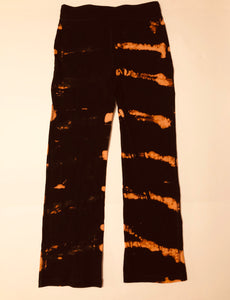 Unique Original One of a Kind Hand Dyed FLAMES Yoga Pants